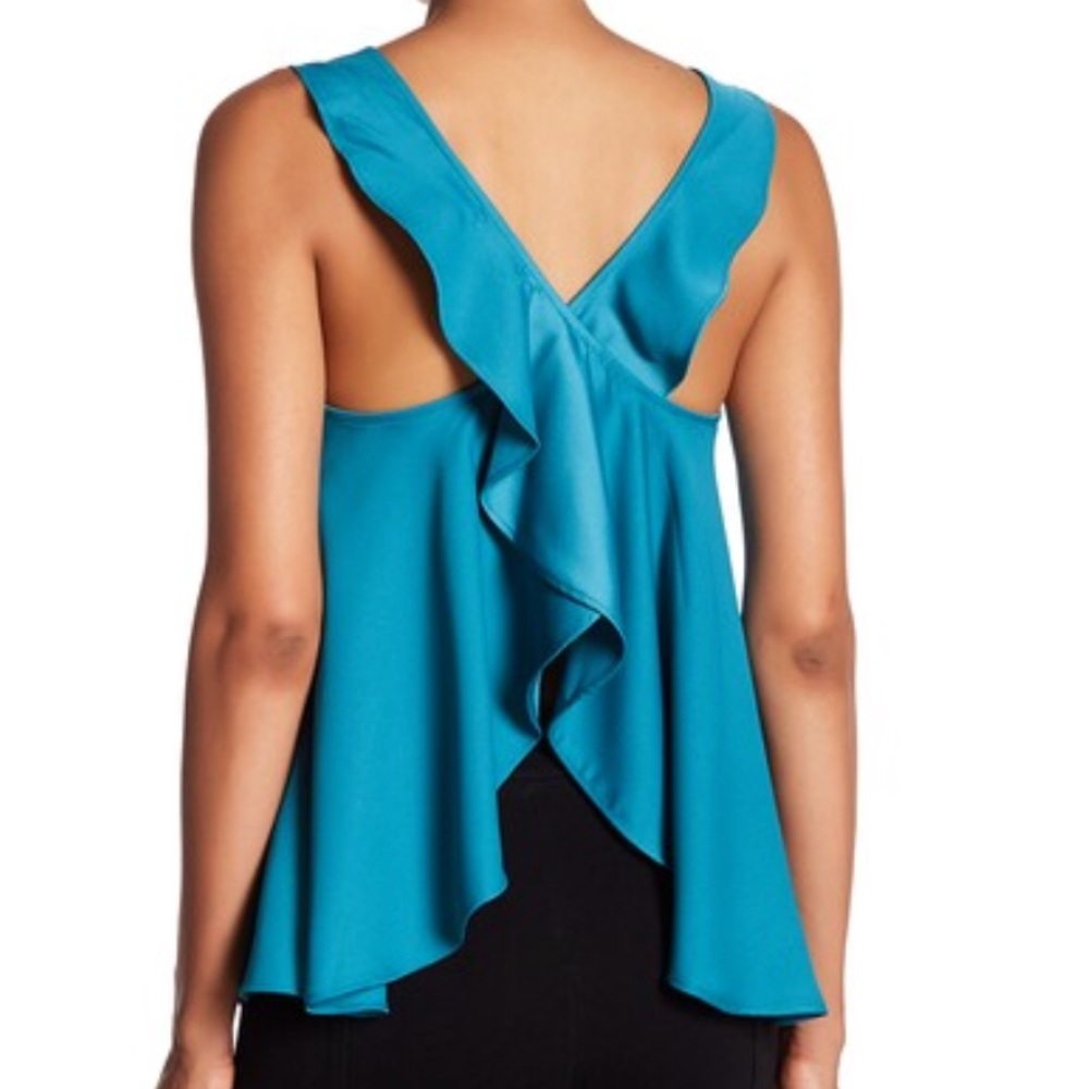 Ro&De Crossover Ruffle Back Tank